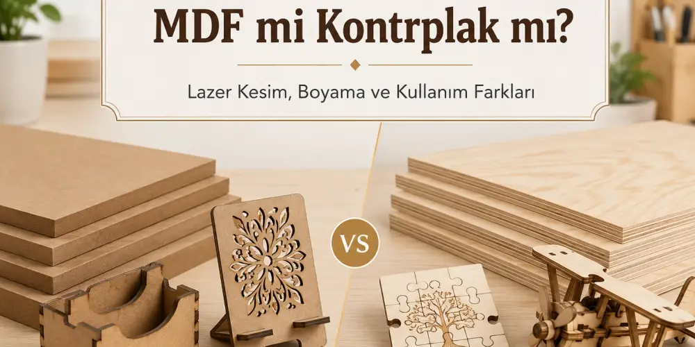 MDF mi Kontrplak mı? Lazer Kesim, Boyama ve Kullanım Farkları