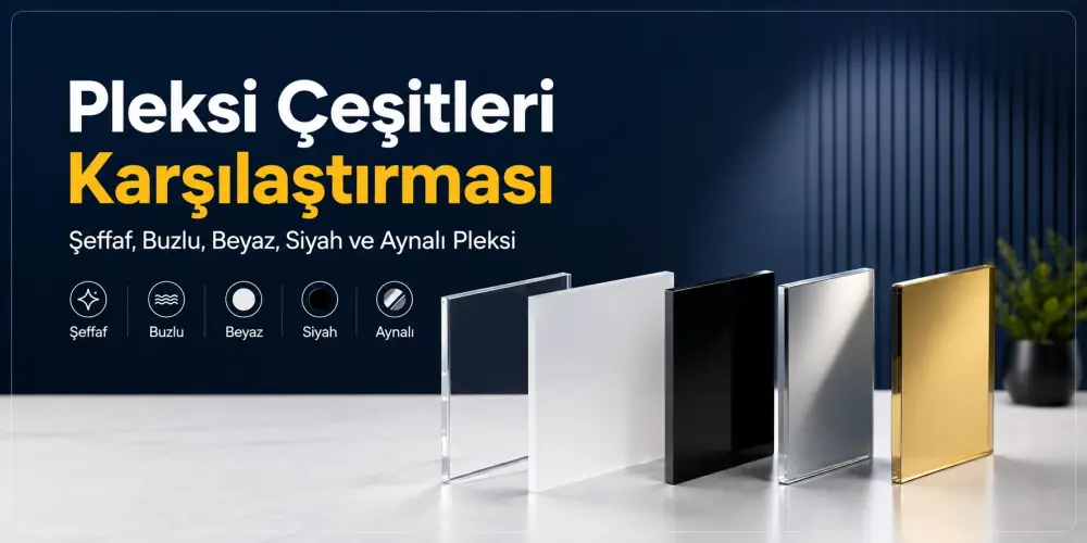 Pleksi Çeşitleri: Şeffaf, Buzlu, Beyaz, Siyah ve Aynalı Pleksi