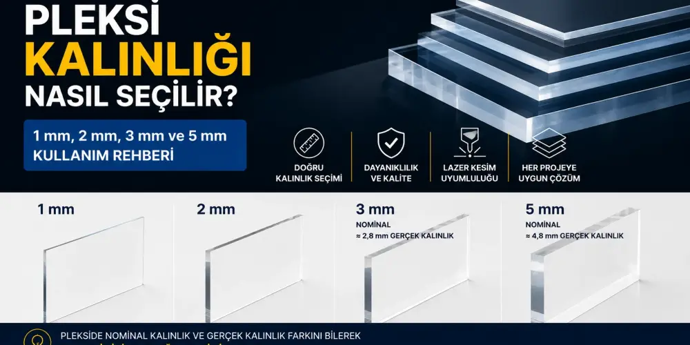 Pleksi Kalınlığı Nasıl Seçilir? 1 mm, 2 mm, 3 mm ve 5 mm Kullanım Rehberi