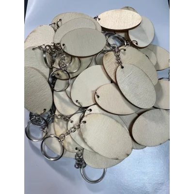 Doğal Ahşap Anahtarlık Kavak 3,5x5,5 cm