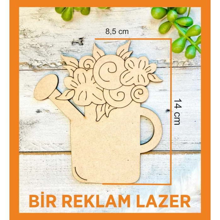 Ahşap Dekoratif Boyanabilir Sulama Kabı Bahar Dekorasyonu Aktivite Kreş