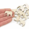 Dekoratif Ahşap Fil Figürü Süsü 5x5 cm 50 Adet
