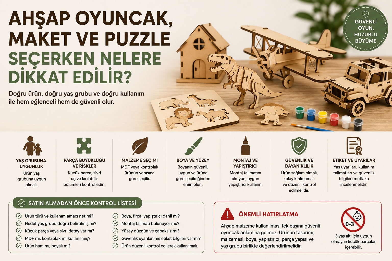 Ahşap Oyuncak, Maket ve Puzzle Seçim Rehberi