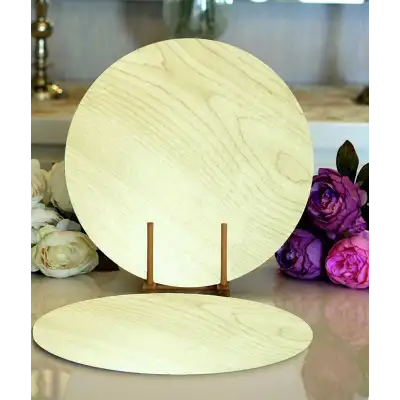 Ahşap Supla Levha 6 Adet Mdf 25 Cm Çap Yuvarlak Servis Altı Supla