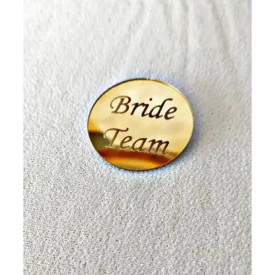 Bride Team Yazılı Gold Pleksi