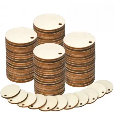 Doğal Ahşap Anahtarlık Kavak 5 cm daire