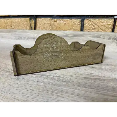 Kafe Restoran Ahşap Peçetelik Şekerlik Sosluk