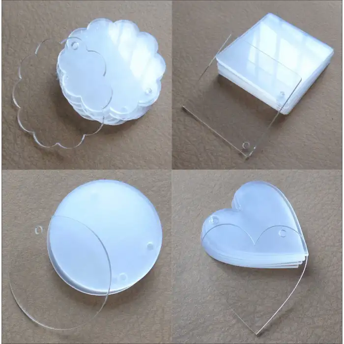 3 mm Şeffaf Pleksi Anahtarlık Baskısız 7 Cm