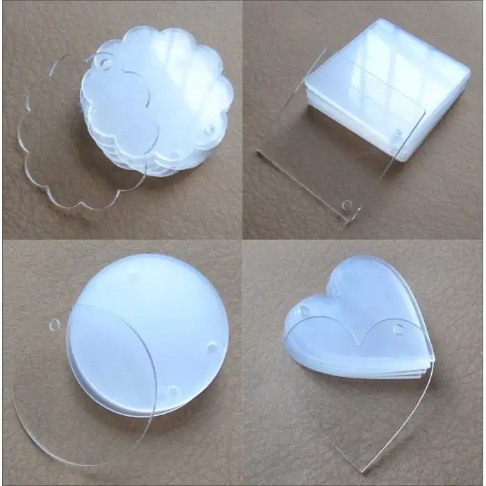 3 mm Şeffaf Pleksi Anahtarlık Baskısız 7 Cm