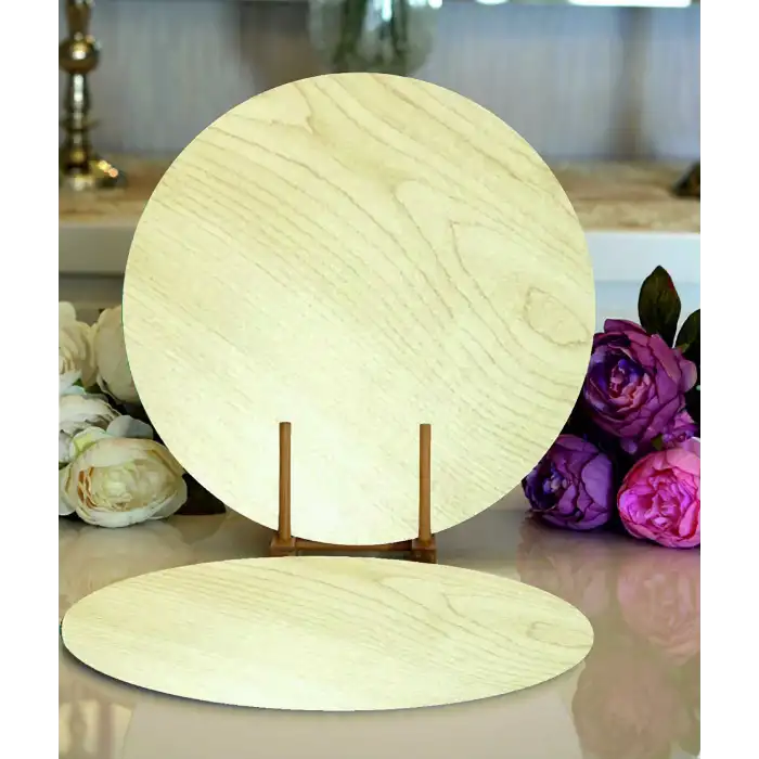 Ahşap Supla Levha 6 Adet Mdf 25 Cm Çap Yuvarlak Servis Altı Supla