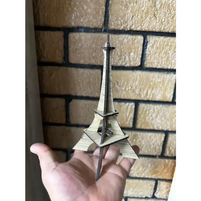 Dekoratif Ahşap Eyfel Kulesi Maketi Lazer Kesim