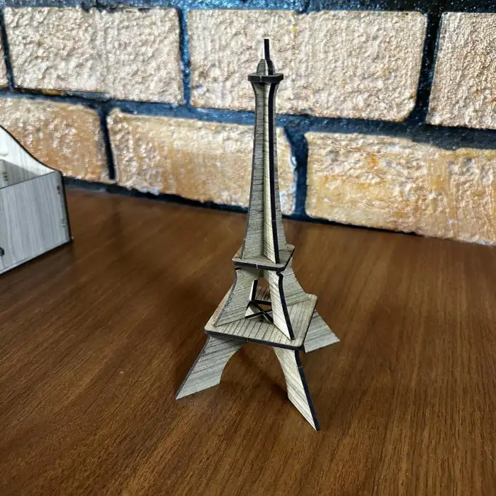 Dekoratif Ahşap Eyfel Kulesi Maketi Lazer Kesim