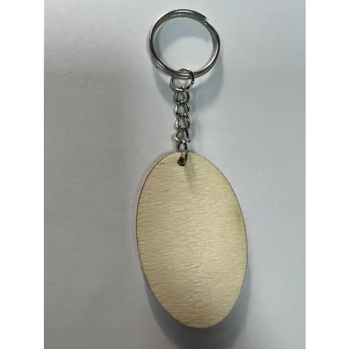 Doğal Ahşap Anahtarlık Kavak 3,5x5,5 cm