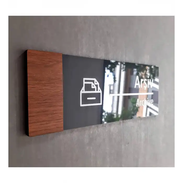 Wooden Seri Yönlendirme Tabela Levha