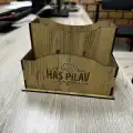 Ahşap Cafe Restoran Oteller için Masa Üstü Peçetelik Logolu
