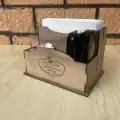 Ahşap Cafe Restoran Oteller için Masa Üstü Peçetelik Logolu