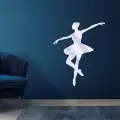 Balerin Kız Gold Gümüş Pleksi Akrilik Cam