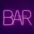BAR YAZILI NEON LED IŞIKLI TABELA 45x25 cm