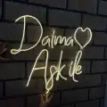 Daima Aşk Ile Yazılı Neon Led