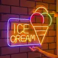 İce Cream Neon Led Dondurma Tabelası
