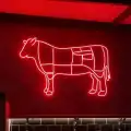 Işıklı Kasap Tabelası Neon Led İç Mekan Levha