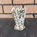 Kelebek Dekorlu Lazer Kesim Kalemlik