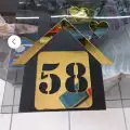 Kişiye Özel Dekoratif Ev Temalı Daire Kapı Numarası Kapı Süsü