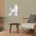 poodle köpek Silüeti Gold Gümüş Pleksi