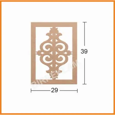 Boyanabilir Dekoratif Desen Duvar Dekorasyonu 39x29 cm mdl7