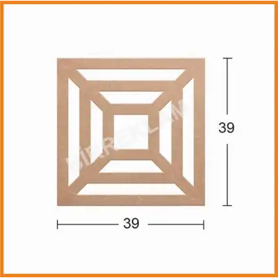 Boyanabilir Dekoratif Desen Duvar Dekorasyonu 39x39 cm mdl14