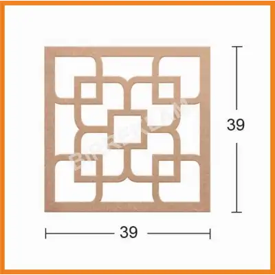 Boyanabilir Dekoratif Desen Duvar Dekorasyonu 39x39 cm mdl18