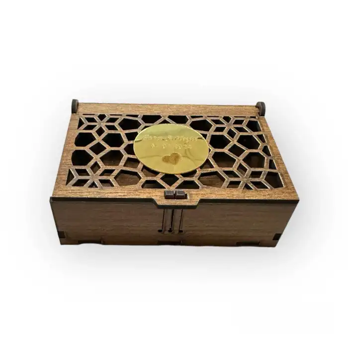 Dekoratif Ahşap Hediyelik Kutu 12x8x4 cm
