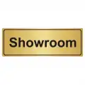 Showroom Yönlendirme Levhası 7Cmx20Cm Altın Renk Metal