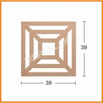 Boyanabilir Dekoratif Desen Duvar Dekorasyonu 39x39 cm mdl14