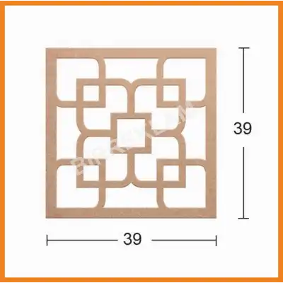 Boyanabilir Dekoratif Desen Duvar Dekorasyonu 39x39 cm mdl18