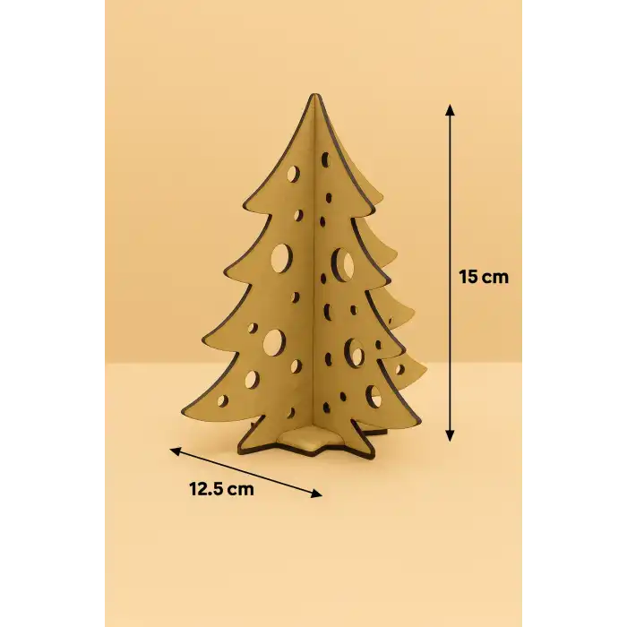 Yılbaşı Ağacı Ahşap Boyama Etkinlik Aktivite Oyuncak