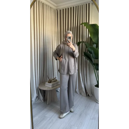 BASIC KAPÜŞONLU OYSH TAKIM GRİ