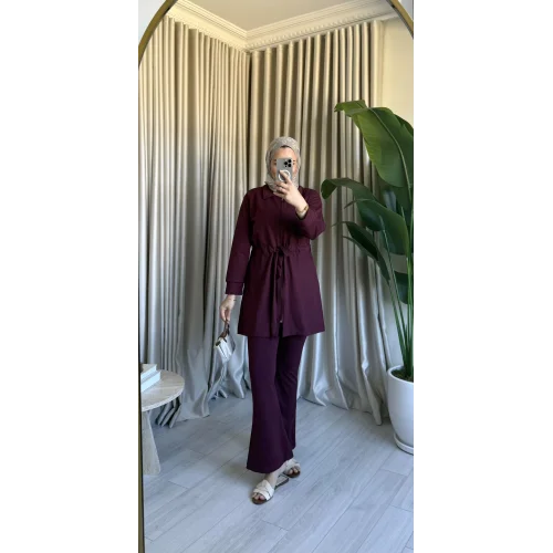 BELDEN BAĞLAMALI OYSH TAKIM BORDO