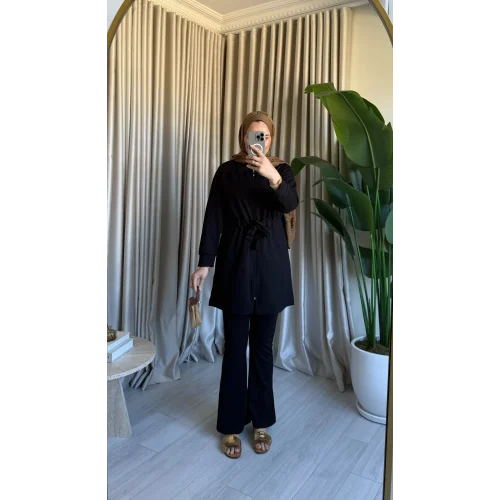 BELDEN BAĞLAMALI OYSH TAKIM SİYAH