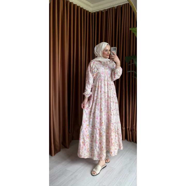 ALYA ÇİÇEK DESENLİ MANGO ELBİSE