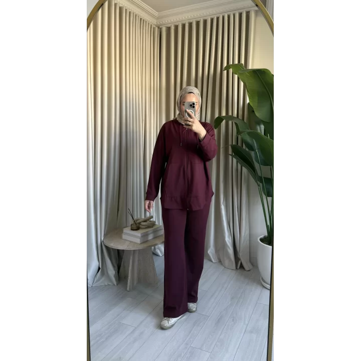 BASIC KAPÜŞONLU OYSH TAKIM BORDO