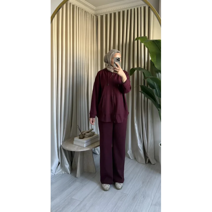 BASIC KAPÜŞONLU OYSH TAKIM BORDO