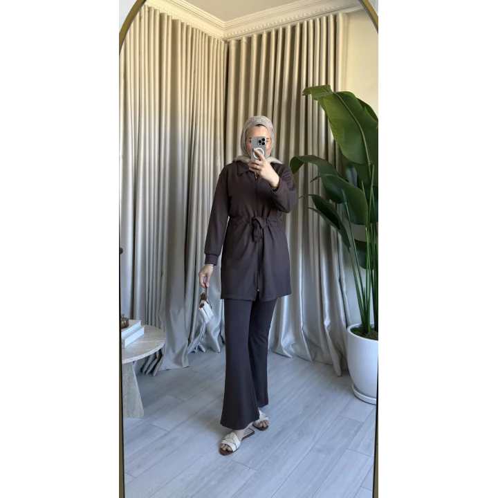 BELDEN BAĞLAMALI OYSH TAKIM ANTRASİT