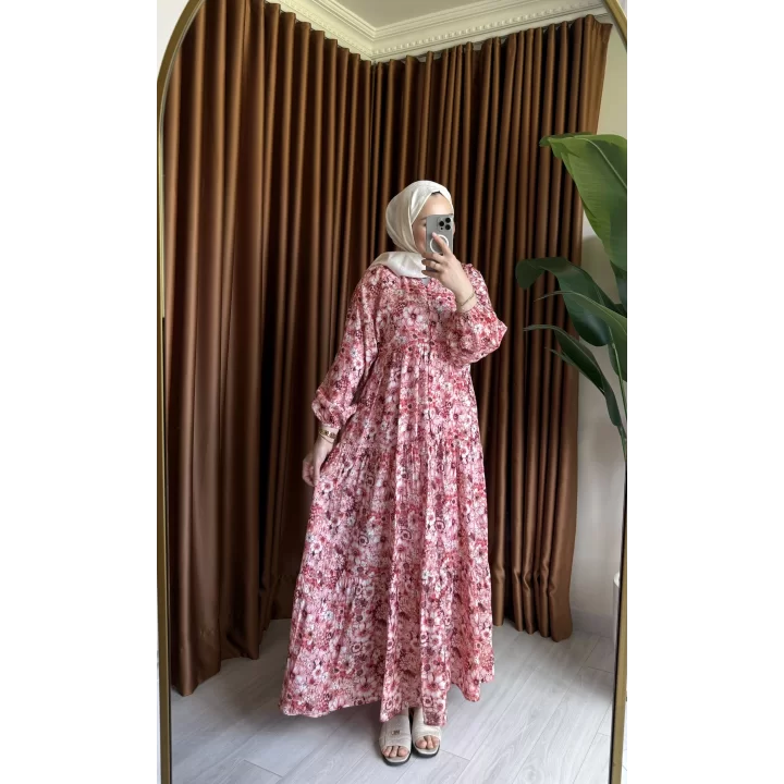 DORA ÇİÇEKli MANGO ELBİSE