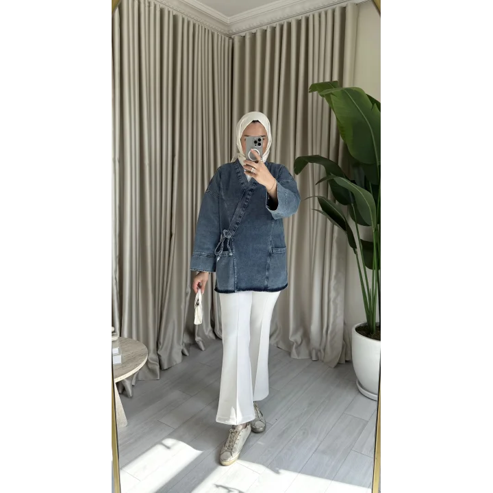 KİMONO KOT CEKET ANTRASİT