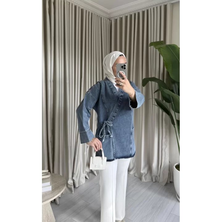 KİMONO KOT CEKET ANTRASİT