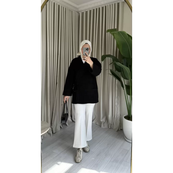 KİMONO KOT CEKET SİYAH