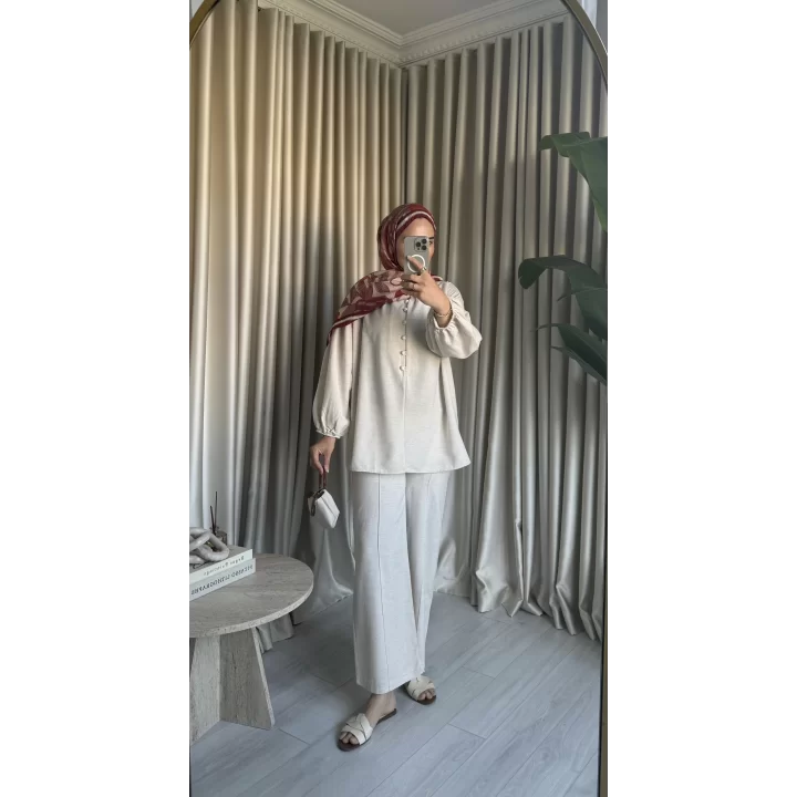 LAİDE KETEN TAKIM NATURAL
