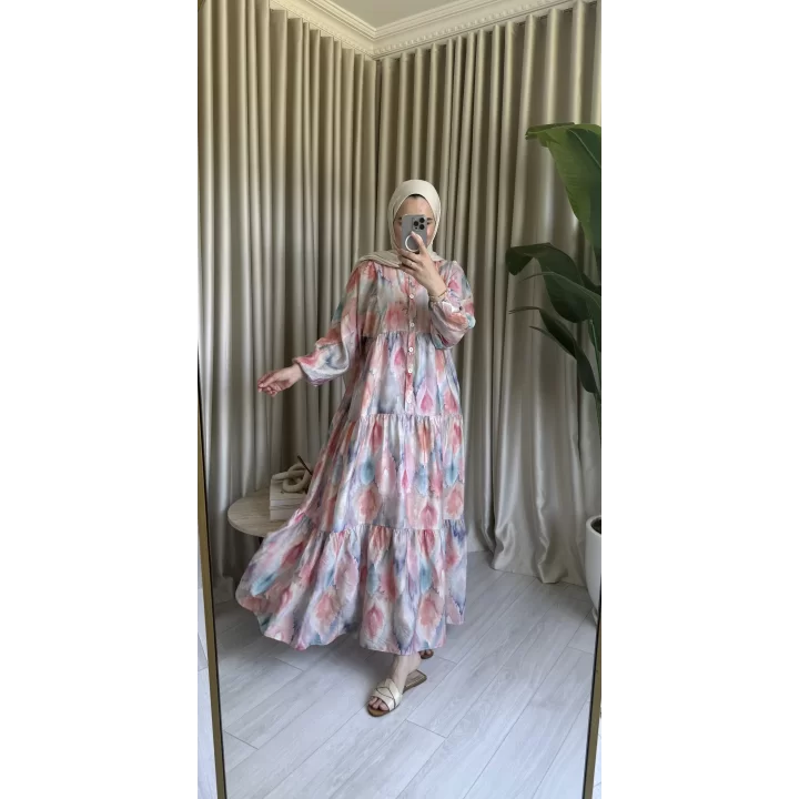 NOSS MANGO ELBİSE LİLA