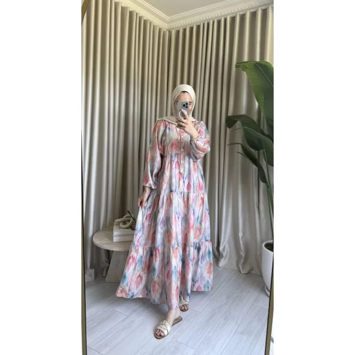 NOSS MANGO ELBİSE LİLA